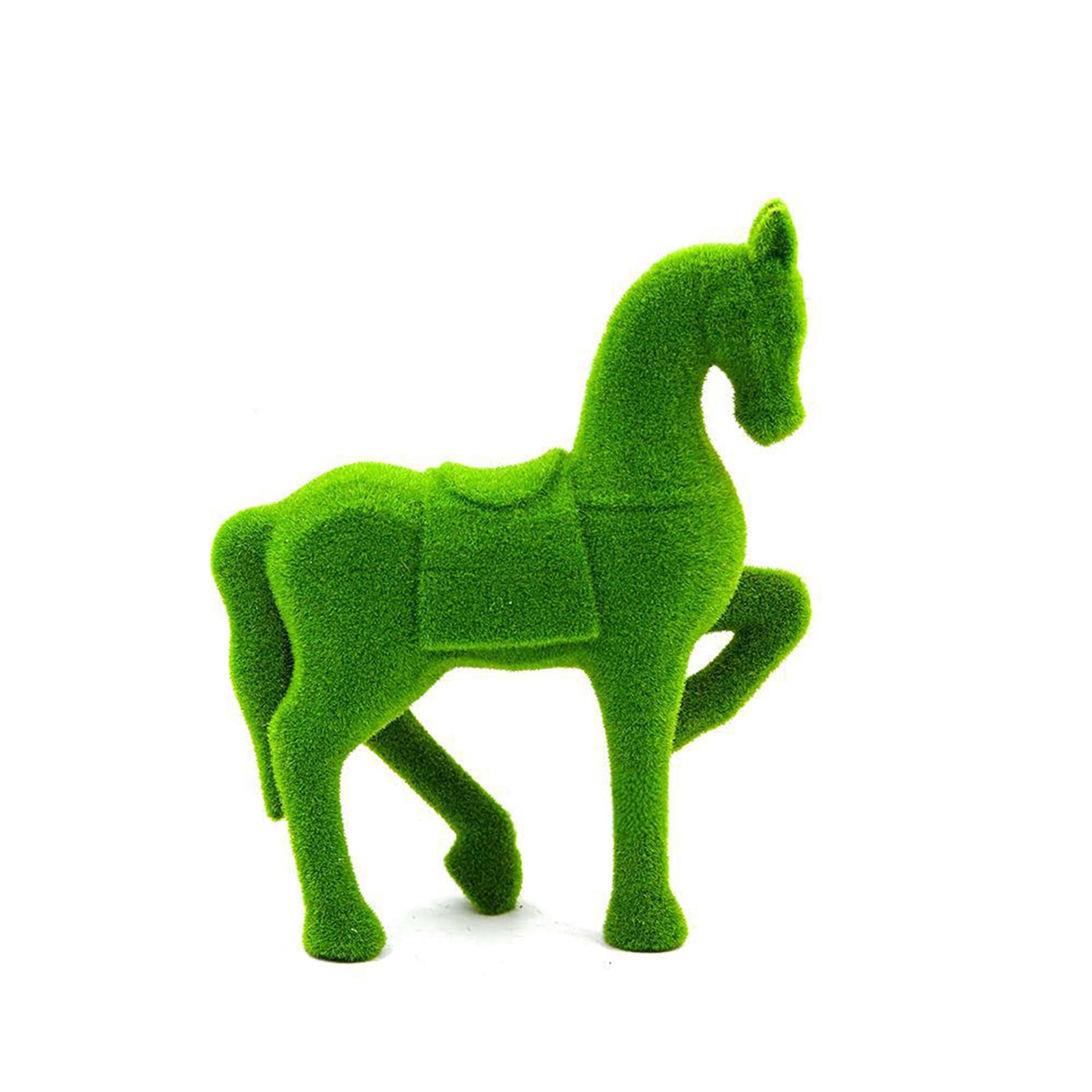 Green Horse Statue for Garden Decor Resin Horse Figurine Garden Patio Art Ornament for Outdoor Yard and Indoor Home Display 10.23x8.26x3.15 Inch