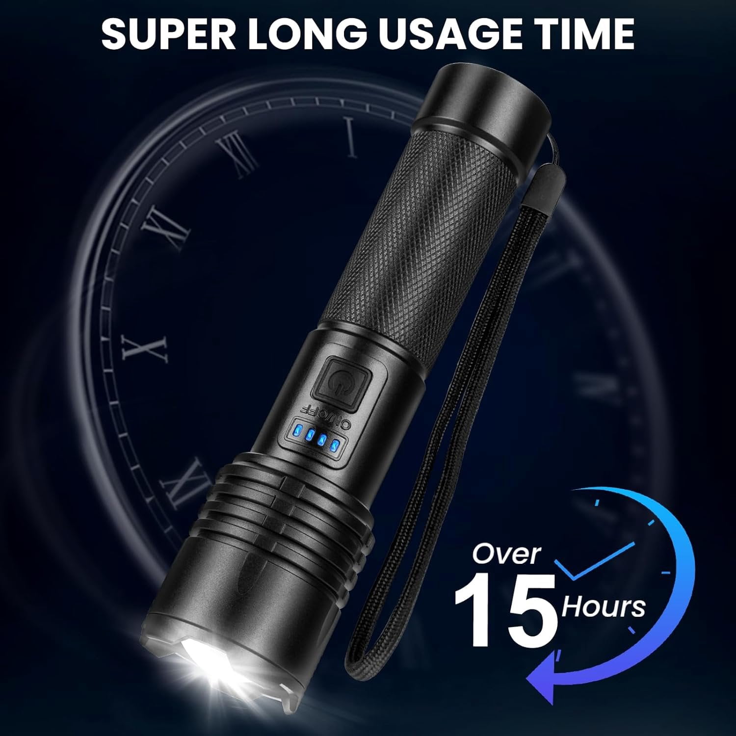 Rechargeable LED Flashlights High Lumens, 990,00 Lumen Super Bright Flashlight with 5 Modes,   Handheld Flash Light, Multifunctional Flashlight for  Camping Hiking