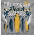 thumbnail image 2 of California CA Beach Surfer Surf Board Womens Slim Fit Graphic Tee Brisco Brands S, 2 of 3