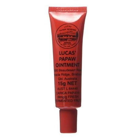 Lucas papaw lip ointment 15g - cream for chapped lips, minor burns, sunburn, cuts, insect