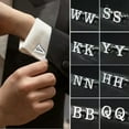 thumbnail image 2 of GKNET Wedding Cufflinks Groom Cufflinks 26 Letters Clothes Accessories Shirt Cuff Link-V, 2 of 9