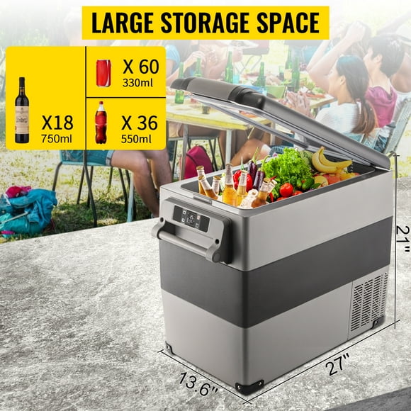 Congelador vehicular VEVOR 55L refrigerador portátil compresor
