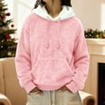 thumbnail image 4 of Aoiroe Men's Heavy Hoodie Sherpa Fleece Lined Pullover,Men's Solid Pullover Hoodies,Fashion Pullover Fleece Hoodies,Sports Soft Blend Fleece Hooded Sweatshirts with Kangaroo Pocket Pink L, 4 of 5