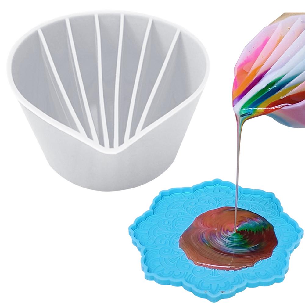 BESTHUA Paint Cups Silicone Split Cups for Paint Pouring Silicone Paint Cups with 68 Channels