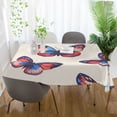 thumbnail image 3 of Yayeee Tablecloths 60" x 108" Rectangle Wrinkle Resistant Party Table Cover, Blue Butterflies, 3 of 8