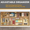 thumbnail image 5 of 21-Piece Bamboo Drawer Organizer Storage Boxes Set, Wood Tray Junk Drawer Organizers Multi-Use Divider Bins for Kitchen, Bathroom, Office Desk and Makeup Organization (21 Pack, Natural), 5 of 7