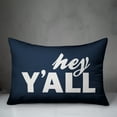 thumbnail image 2 of Creative Products Hey Y'all Navy 14x20 Indoor / Outdoor Pillow, 2 of 2