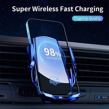 Phone Holders for Your Car Car Wireless Magnetic Charger Automatic Open And Close 15W Fast Charging Intelligent Induction Scaling Electronic Control Telescoping Apply To All Mobile Phones