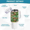 thumbnail image 4 of SKYSONIC 40oz Tropical Flower Cactus Tumbler With Lid And Straw Travel Coffee Mug Stainless Steel Insulated Thermal Tumblers Cup, 4 of 7