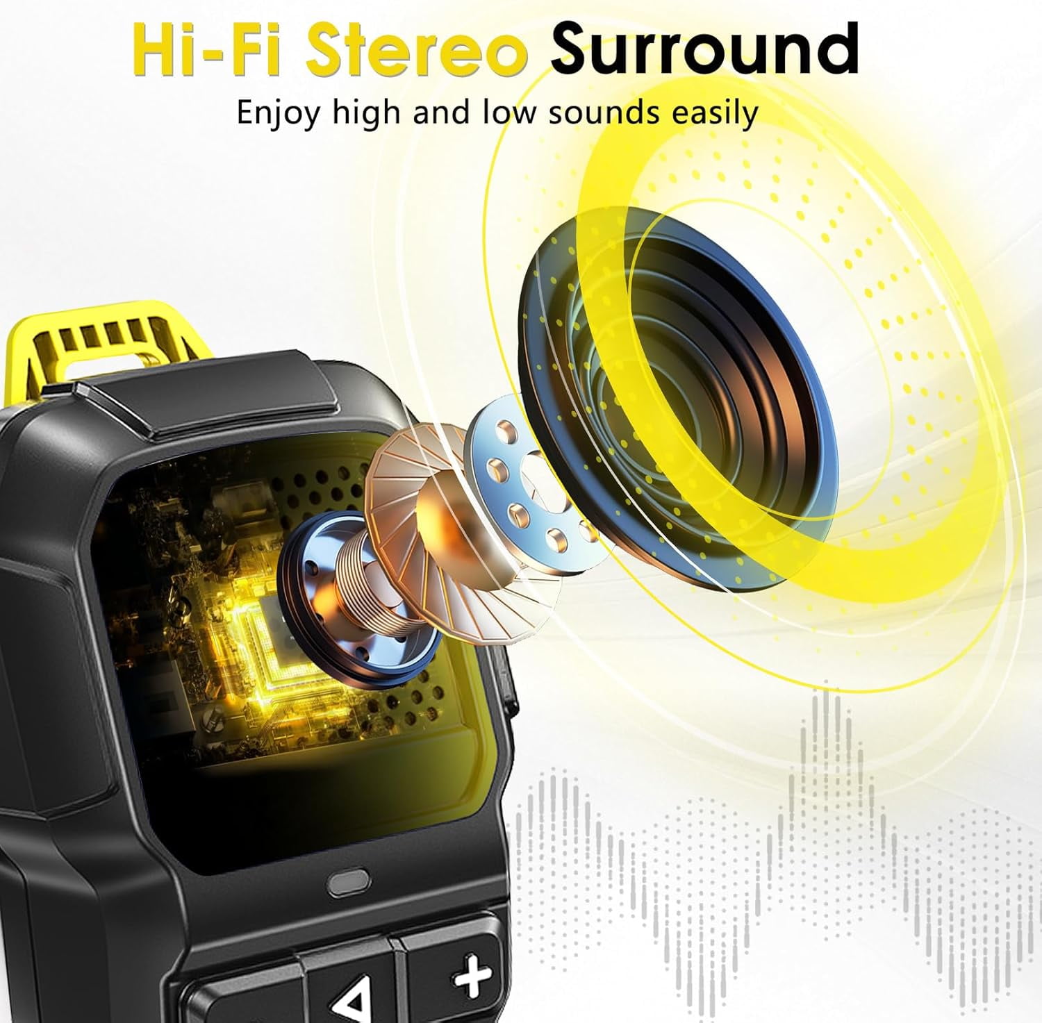 Wearable Bluetooth Speaker, Clip-On Bluetooth Speaker with Magnetic, Portable Speaker with Mic, IP67 Waterproof Speaker, Clip Speaker Built-in Mic for Outdoors/Bike/Running/Family