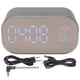 thumbnail image 1 of Reloj despertador Altavoz Bluetooth Altavoz inteligente con reloj con 3 niveles de brillo ajustablesPlata, 1 of 8