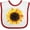 White and Red, variant on Inktastic Summer Grunge Sunflower Boys or Girls Baby Bib