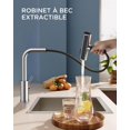 thumbnail image 4 of Waterfall Kitchen Faucet, 360° Rotating Kitchen Mixer Tap with Pull-Out Spray, High-Pressure Stainless Steel with Single Lever and 3 Spray Modes,, 4 of 5