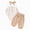 H1754-Khaki, variant on TOWED22 Baby Girl Outfits 3pc Clothes Set Fall Winter Long Sleeve Round Neck Print Bodysuit Romper Bell Bottom Pants Headband Jumpsuit Set(Khaki,18-24 M)