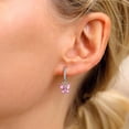 thumbnail image 3 of Pendientes de aro para las mujeres de la moda de joyería de cobre con cristales de colores Elegante Dainty Everyday Wear Accesorios de moda Idea, 3 of 3