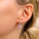 thumbnail image 3 of Pendientes de aro para las mujeres de la moda de joyería de cobre con cristales de colores Elegante Dainty Everyday Wear Accesorios de moda Idea, 3 of 3