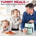 2.6 Quart Compact Air Fryer, Adjustable Temp Control, Non-Stick Basket ...