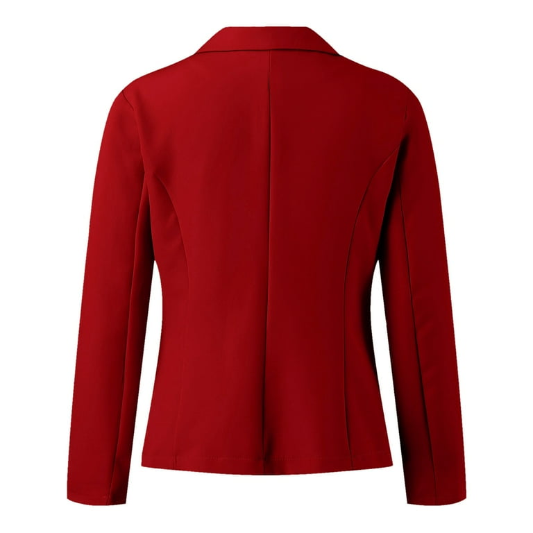 Gvdentm Blazer Women Lightweight Business 1 Button Waisted