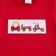 thumbnail image 5 of KPOPLK Toddler Baby Boys Clothes Summer Outfits Embroidered Short Sleeve Shirt Striped Shorts Set 2Pcs Boys Clothing Sets 12 Month-5T(3-6 Months,Red), 5 of 6