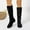 Black, variant on ATENAR Womens Boots,Knee High Boots,Cowboy Boots,Slip-Resistant,Flock,Gray,38(US:6.5)