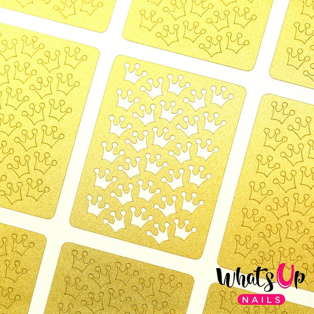 Download Whats Up Nails - Princess Crowns Vinyl Stencils Nail Art ...