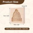 thumbnail image 2 of Uxcell Cookie Stamp, Wooden Cookie Press Biscuit Cutter Baking Tools Funny Embossing Fit for Home Baking Crafts Making Gifts (Santa Hat), 2 of 7
