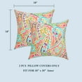 thumbnail image 3 of MAGPIE Set of 2 Throw Pillow Covers - 18"x 18" Pillow Cover Waterproof Decorative PillowCase Made of Polyester for Garden Sofa Living Room Bed Car(Melora Paisley), 3 of 5