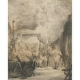 thumbnail image 3 of Rembrandt van Rijn 15x18 Black Modern Framed Museum Art Print Titled - Death of the Virgin (1639), 3 of 5