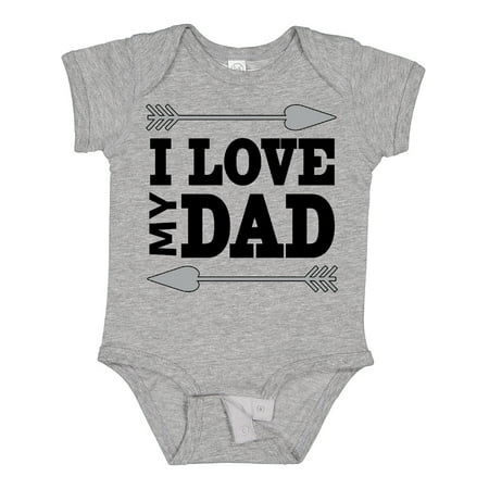 

Inktastic I Love My Dad- Hearts and Arrows Gift Baby Boy or Baby Girl Bodysuit