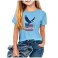 thumbnail image 6 of Afuyipoi Independence Day Kids T-Shirt July 5th Patriotic Graphic Tee Summer Shirt Print Youth Holiday Celebration Apparel Blue Size 7-8 Years, 6 of 6