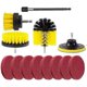 thumbnail image 1 of 13pcs Brush Attachment Scrub Pads Cleaning Brush Scrubber Set For Car Grout Bath Carpet Tile K, 1 of 4