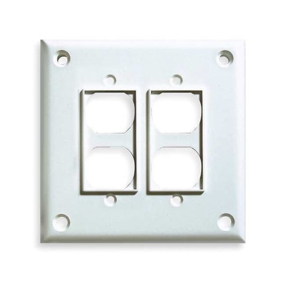 Cortech Duplex Recept Wll Plt,Stnd;Wht,2Gng,Txtr TPDD