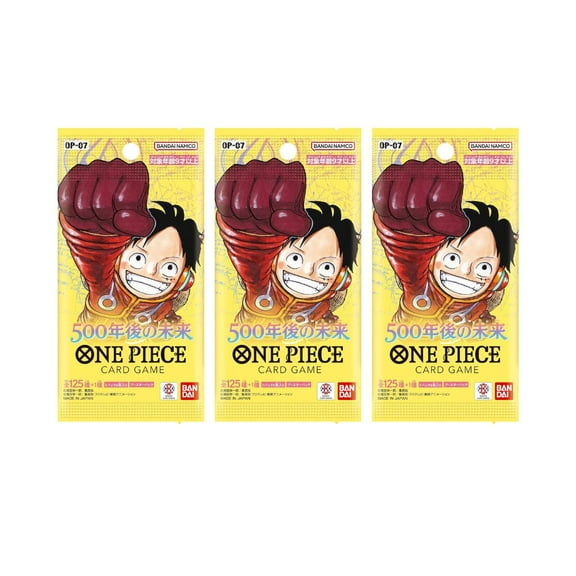 Bandai One Piece Card Game OP-07 500 Years in the Future Booster Pack (Japanese) - 3 Packs - 18 Cards