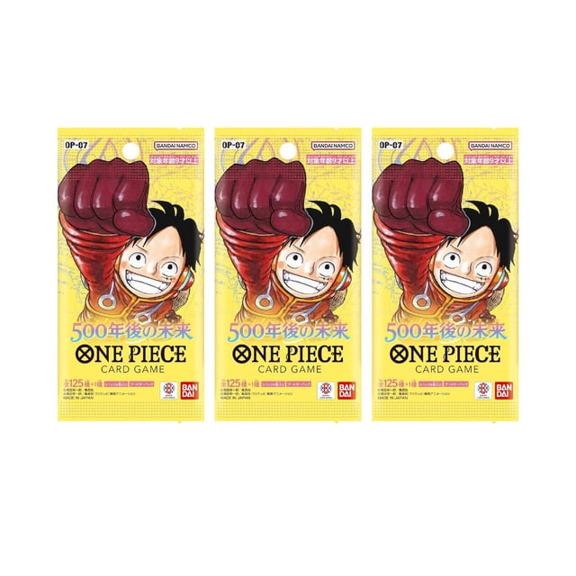 One Piece Card Game OP-07 500 Years in the Future Booster Pack (Japanese) - 3 Packs - 18 Cards