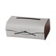thumbnail image 5 of Organizador de caja de pañuelos de cuero sintético, servilletero creativo Gris, 5 of 9
