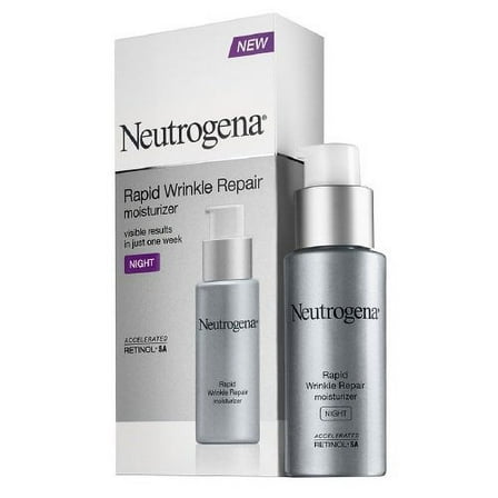 Neutrogena Rapid Wrinkle Repair Anti-Wrinkle Night Accelerated Retinol SA Facial Moisturizer, 1 fl. Oz (Pack of 3)