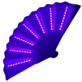 thumbnail image 2 of Tnobhg Luminous Fan LED Ambiance Light Foldable Glowing Strong Hinge 12V 10 Inch KTV Bar Club Decoration Night Performance Prop Hand Fan, 2 of 8