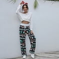 thumbnail image 5 of Christmas Print Pants Women Fashion Casual Drawstring Trousers With Christmas Snowflake Tree Elk Print, 5 of 8