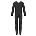 thumbnail image 6 of iEFiEL Kids Girls Long Sleeves Ballet Dance Gymnastics Leotard Jumpsuit Black 10-12, 6 of 6