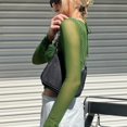 thumbnail image 3 of Blusa de verano para mujer, blusa corta para mujer, blusa corta de moda larga, blusa de manga larga para mujer, estética elegante, 3 of 7