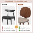 thumbnail image 3 of Demi Bonn Wooden Dining Chair Set of 2, Bentwood Frame, Padded Seat, Curved Backrest, Brown, 3 of 5