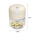 thumbnail image 3 of Electric Garlic Chopper Stainless Steel - USB Rechargeable Mini Food Processor for Garlic, Onions, Herbs, Spices & Baby Food | 30W Portable Kitchen Tool, 3 of 6