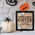 thumbnail image 6 of Freshly Boo’d Coffee Halloween Wooden Sign Decor – Funny Ghost Coffee Bar Sign with Stand – Cute Kitchen Countertop Decoration for Home, Office, Café, Party Tabletop Display, 6 of 6