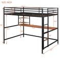 thumbnail image 5 of Aukfa Full Size Loft Bed with Desk and Shelves for Adults Teens, Heavy Duty Metal Bed Frame, Black, 5 of 10