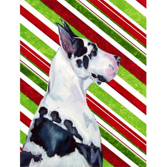 11 x 15 in. Great Dane Candy Cane Holiday Christmas Garden Size Flag