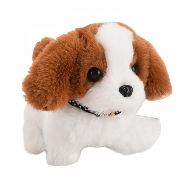 Electronic Interactive Plush Puppy Dog Walking Barking Tail Shaking Toy-g-