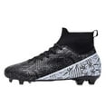 thumbnail image 2 of Boys Girls Soccer Cleats High-top Training Football Cleats Ankle-high Soccer Shoes Lightweight Outdoor, 2 of 5