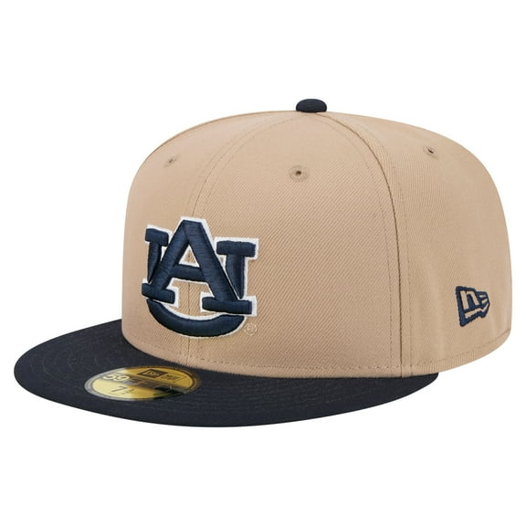 Men's New Era Khaki Auburn Tigers Two-Tone 59FIFTY Fitted Hat
