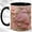 Black, variant on Pink Bird Daisy Coffee Mug, Wildflower Bird Mug, Ceramic 11 oz