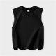 thumbnail image 4 of Camiseta de tirantes de cuello redondo para niña, de color liso, sin mangas, ideal para actividades al aire libre, cómoda, de talla mediana a grande, de poliéster., 4 of 6